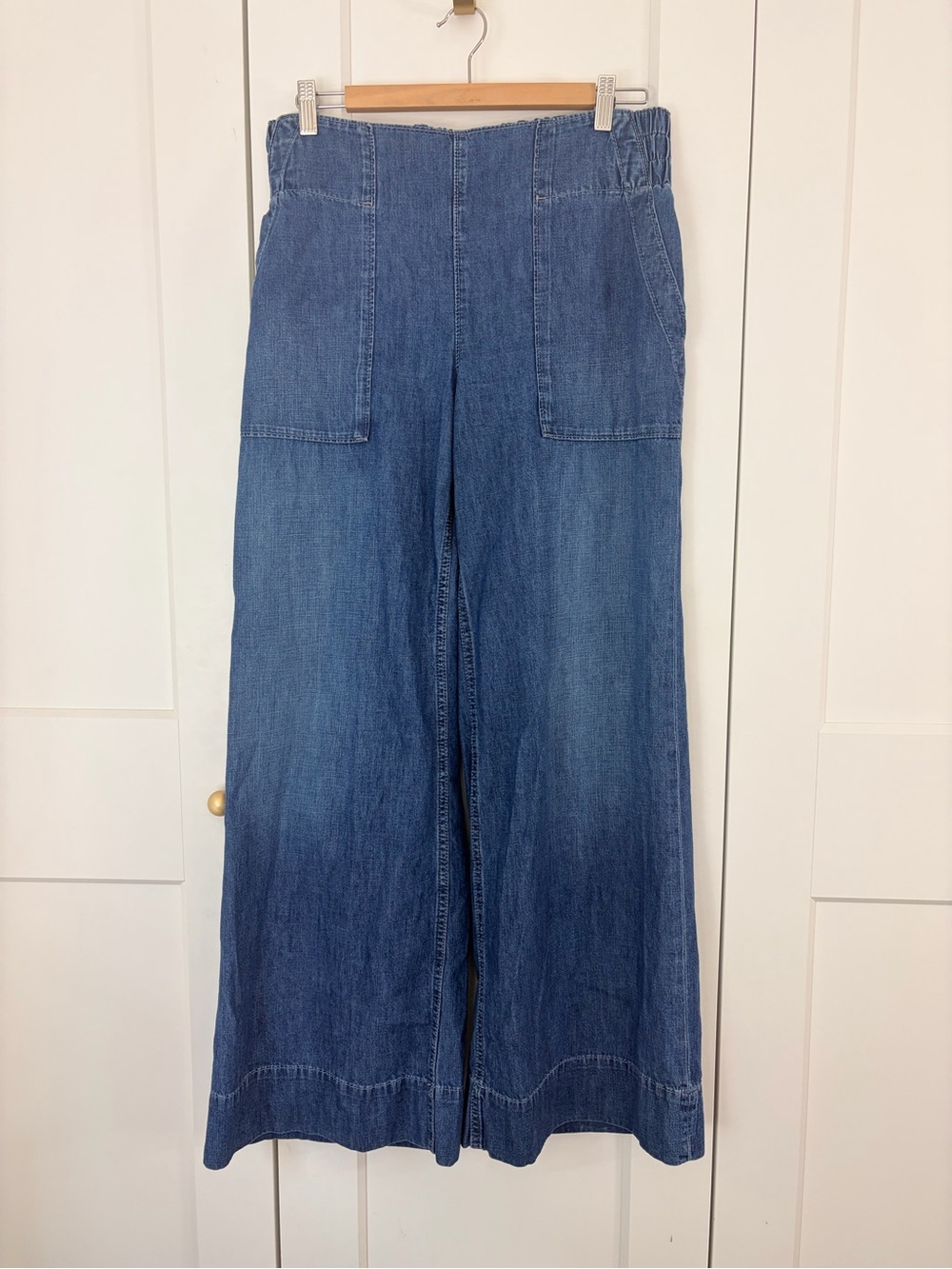 Free People - We The Free High-Rise Wide Leg Denim Jeans | S - Picture 3 of 7